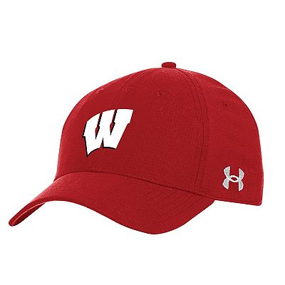 Men s Under Armour Red Wisconsin Badgers Sideline Performance Adjustable Hat