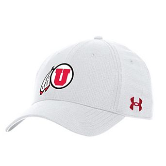 Men's Under Armour White Utah Utes Sideline Performance Adjustable Hat