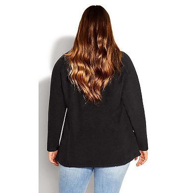 Avenue Women's Plus Size Polar Fleece Pocket Tunic