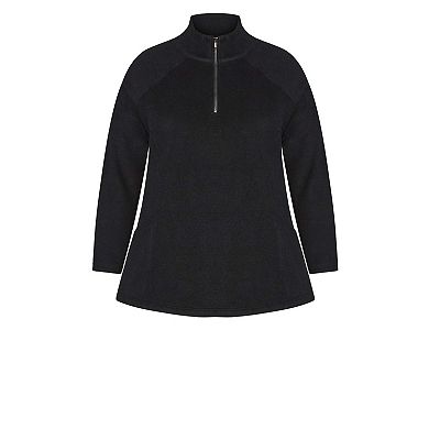 Avenue Women's Plus Size Polar Fleece Pocket Tunic