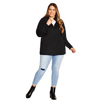 Avenue Women's Plus Size Polar Fleece Pocket Tunic