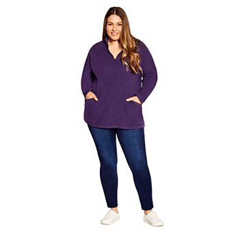 Avenue Women's Plus Size Polar Fleece Pocket Tunic