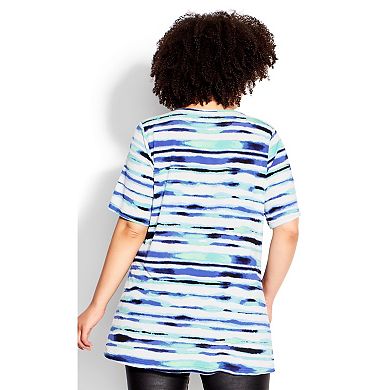 Avenue Women's Plus Size Liv Pleat Front Tunic