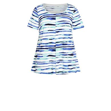 Avenue Women's Plus Size Liv Pleat Front Tunic