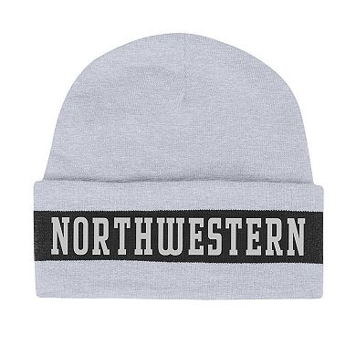 Men's Under Armour Gray Northwestern Wildcats Jacquard Cuffed Knit Hat