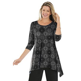 Woman Within Plus Size Swing Hem Tunic