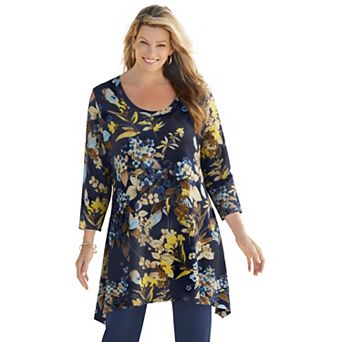 Woman Within Plus Size Swing Hem Tunic
