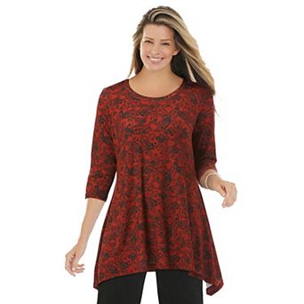 Woman Within Plus Size Swing Hem Tunic