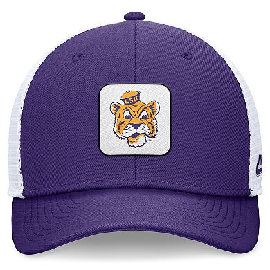 Men's Nike Purple/White LSU Tigers Legacy Rise Mascot Trucker Adjustable Hat