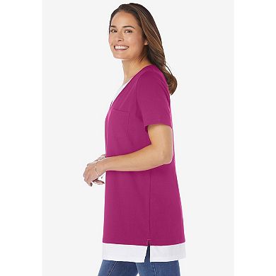 Woman Within Plus Size Layered-Look Tunic