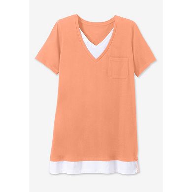 Woman Within Plus Size Layered-Look Tunic