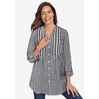 Woman Within Plus Size Perfect Pintuck Tunic