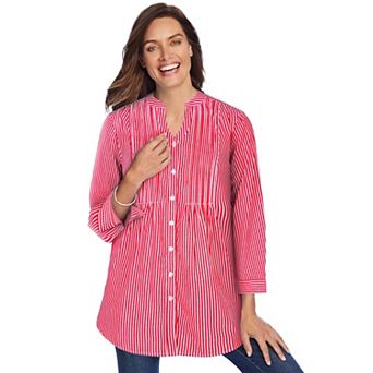 Woman Within Plus Size Perfect Pintuck Tunic