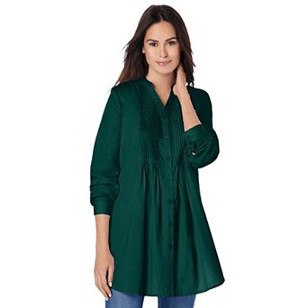 Woman Within Plus Size Perfect Pintuck Tunic