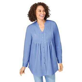 Woman Within Plus Size Perfect Pintuck Tunic