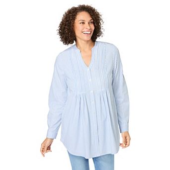 Woman Within Plus Size Perfect Pintuck Tunic