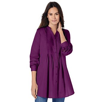 Woman Within Plus Size Perfect Pintuck Tunic