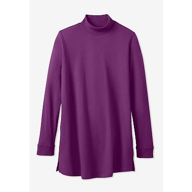 Woman Within Plus Size Perfect Mockneck Tunic