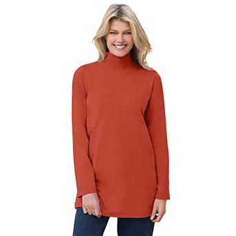 Woman Within Plus Size Perfect Mockneck Tunic