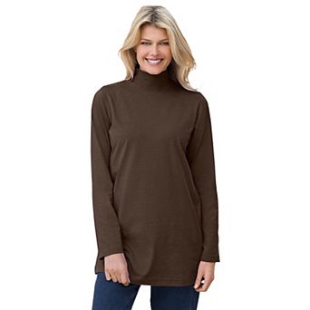 Woman Within Plus Size Perfect Mockneck Tunic