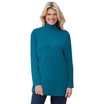 Woman Within Plus Size Perfect Mockneck Tunic