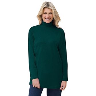 Woman Within Plus Size Perfect Mockneck Tunic