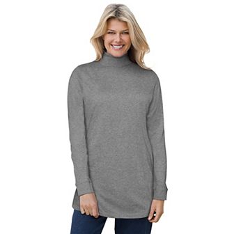 Woman Within Plus Size Perfect Mockneck Tunic