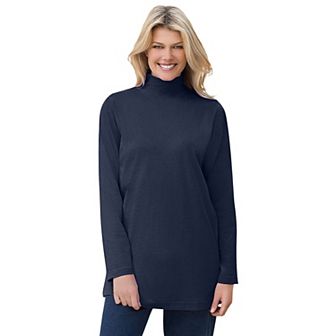 Woman Within Plus Size Perfect Mockneck Tunic