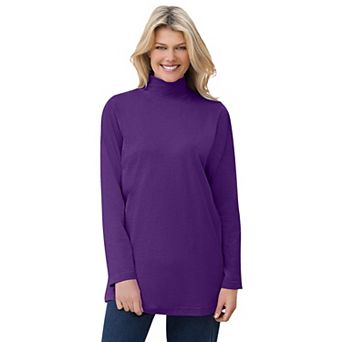 Woman Within Plus Size Perfect Mockneck Tunic