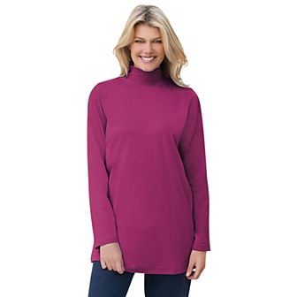 Woman Within Plus Size Perfect Mockneck Tunic