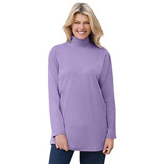 Woman Within Plus Size Perfect Mockneck Tunic