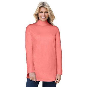 Woman Within Plus Size Perfect Mockneck Tunic
