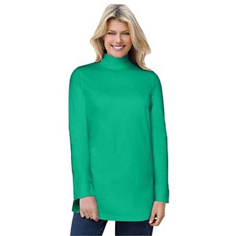 Woman Within Plus Size Perfect Mockneck Tunic