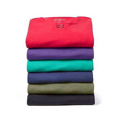 Catherines Women's Plus Size Petite Suprema Studio Double-ring Tee