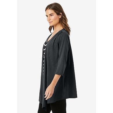 Woman Within Plus Size 7-Day Layered 2-In-1 Tunic