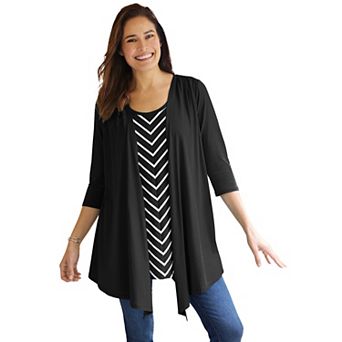 Woman Within Plus Size 7-Day Layered 2-In-1 Tunic