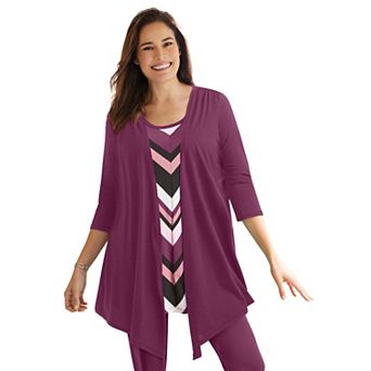 Woman Within Plus Size 7-Day Layered 2-In-1 Tunic