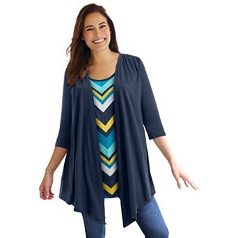 Woman Within Plus Size 7-Day Layered 2-In-1 Tunic