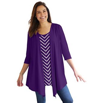 Woman Within Plus Size 7-Day Layered 2-In-1 Tunic