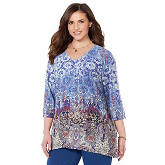 Catherines Women's Plus Size Artistry V-neck Tunic