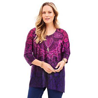 Catherines Women's Plus Size Artistry V-neck Tunic