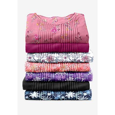 Woman Within Plus Size V-Neck Pintucked Tunic