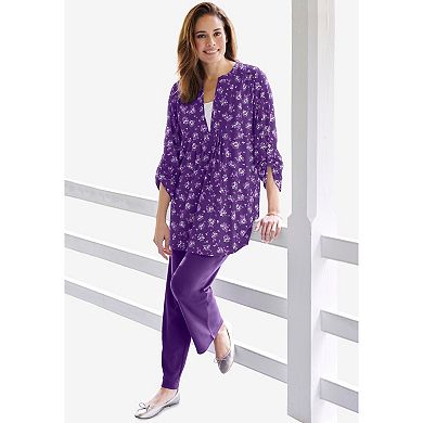 Woman Within Plus Size 7-Day Layered-Look Tunic