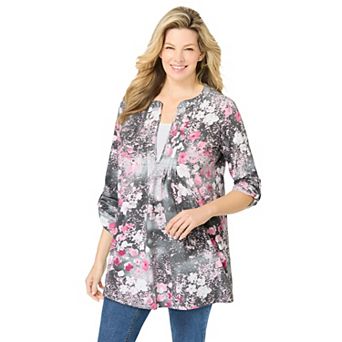 Woman Within Plus Size 7-Day Layered-Look Tunic