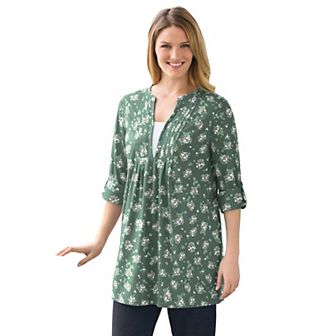 Woman Within Plus Size 7-Day Layered-Look Tunic