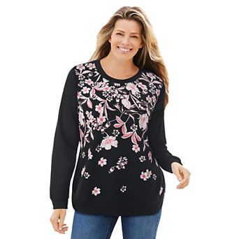 Woman Within Plus Size Printed Sweatshirt