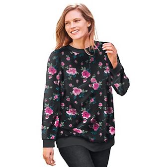 Woman Within Plus Size Printed Sweatshirt