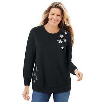 Woman Within Plus Size Printed Sweatshirt