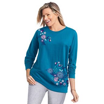 Woman Within Plus Size Printed Sweatshirt