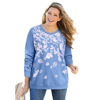 Woman Within Plus Size Printed Sweatshirt